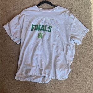 Port and Company White Tee with Green Print